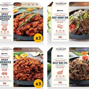 오모나 B.B.Q 모듬 세트 (갈비, 치킨, 비프, 포크)