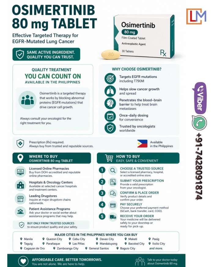 How to Buy Osimertinib 80 mg Tablet Online in Philippines