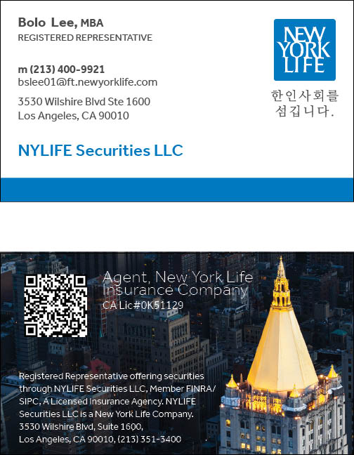 New York Life 볼로 리 재정 설계사 213.400.9921, Market Wealth Plus
