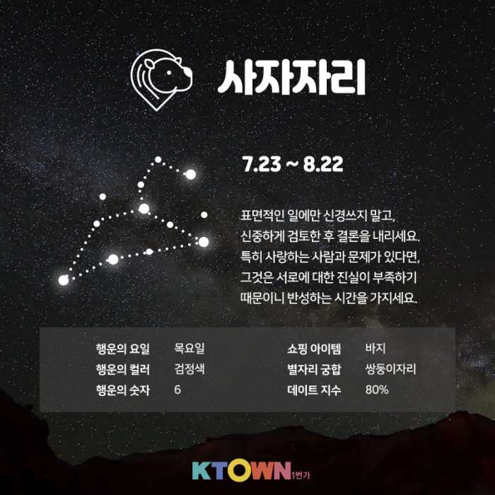 7월 5주차 별자리 운세!