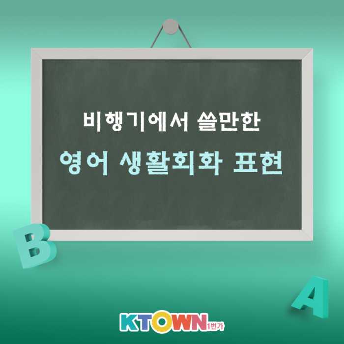 비행기에서 쓸만한 영어표현!