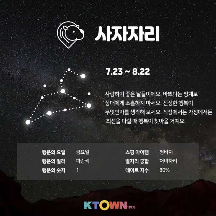 8월 2주차 별자리 운세!(8월 5일 ~ 8월 11일)