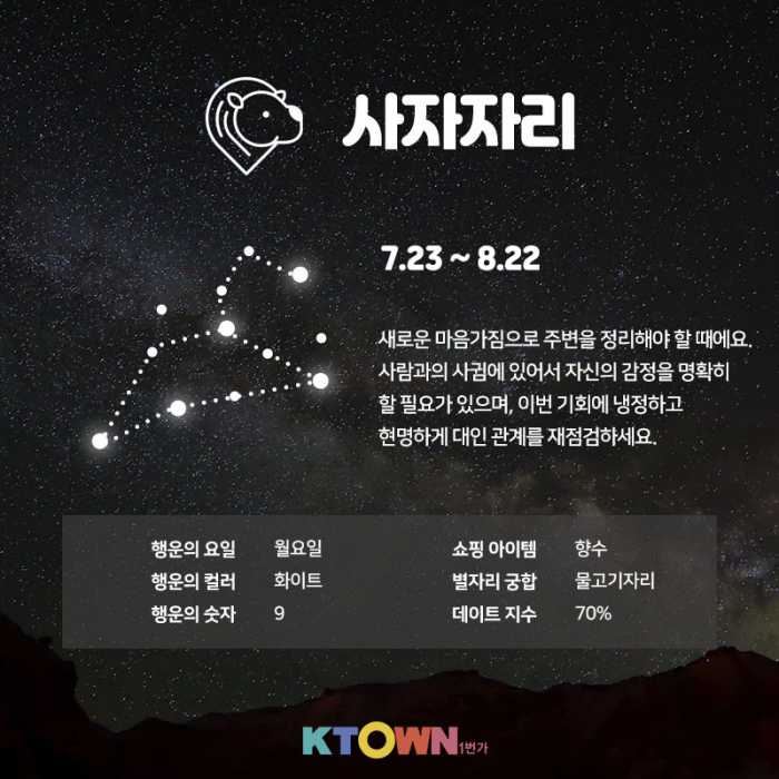 9월 첫째주 별자리 운세!(9월 2일 ~ 9월 8일)