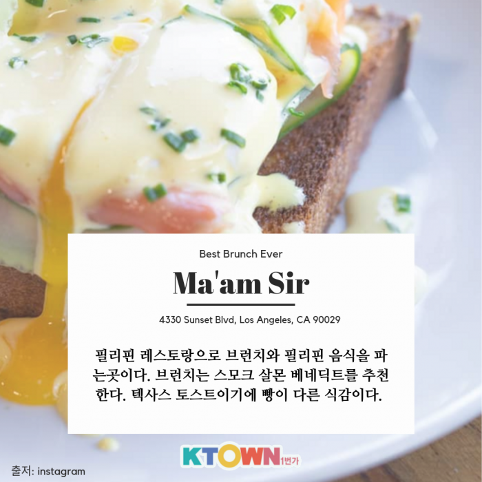 LA 브런치 맛집 BEST 5 