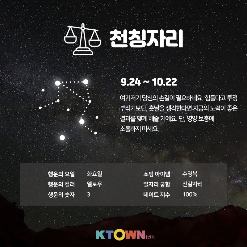 10월 2주차 별자리 운세!(10월 7일 ~ 10월 13일)