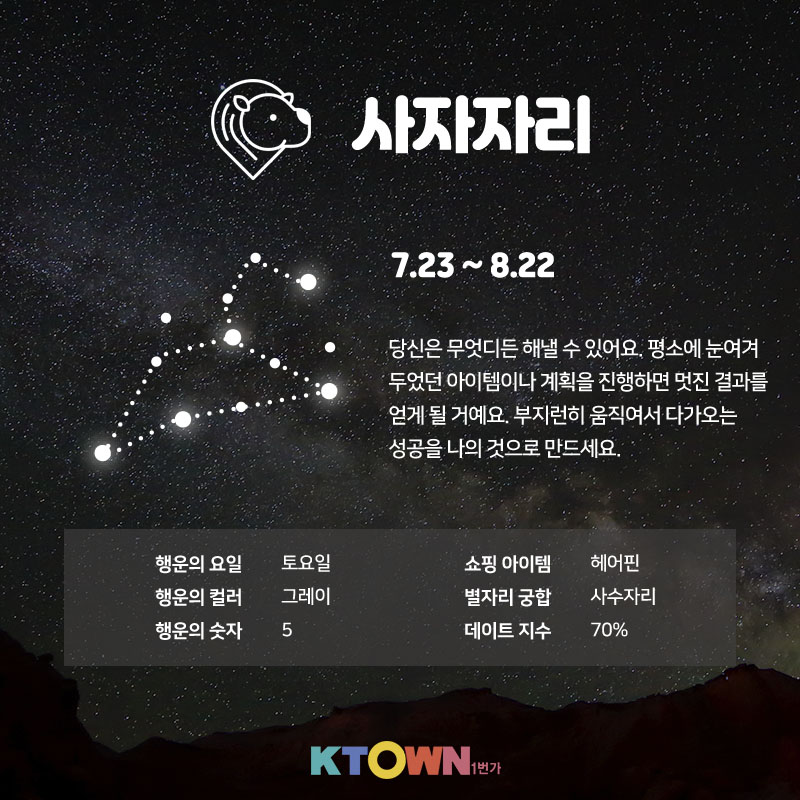 10월 2주차 별자리 운세!(10월 7일 ~ 10월 13일)