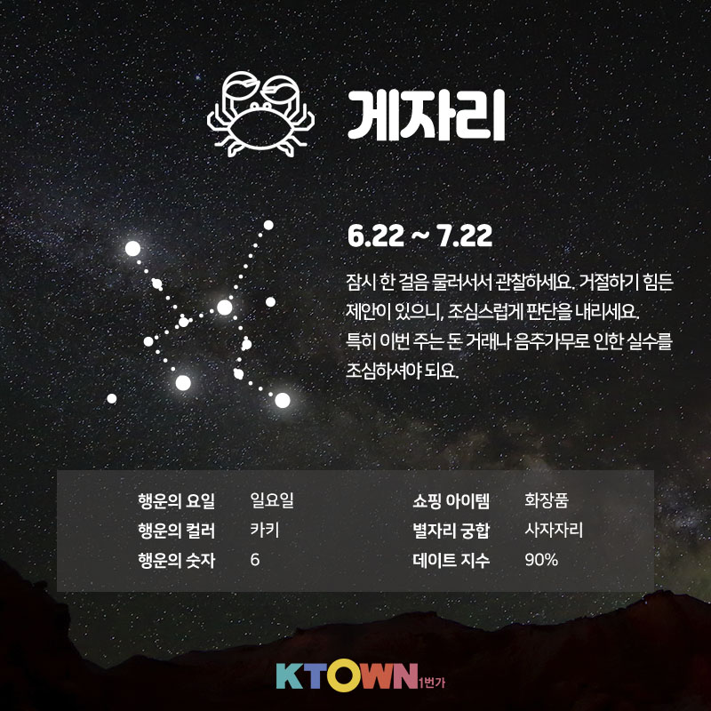 10월 2주차 별자리 운세!(10월 7일 ~ 10월 13일)