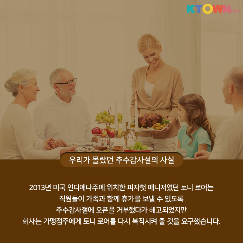 우리가 몰랐던 추수감사절의 새로운 사실 5가지