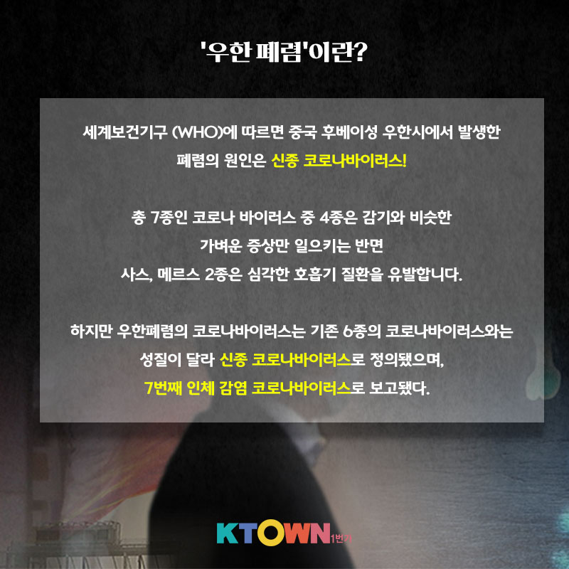 중국 우한시 신종 코로나 바이러스 감염증 예방 행동 수칙