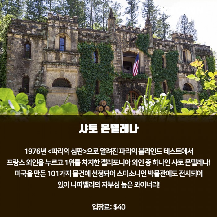 나파밸리 와이너리 투어 추천 Best3