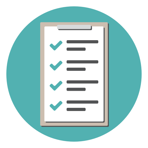 Checklist, checkmark, clipboard, document, list, tracklist icon