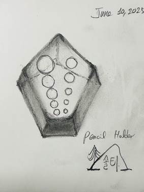 A drawing of a pencil holder

AI-generated content may be incorrect.